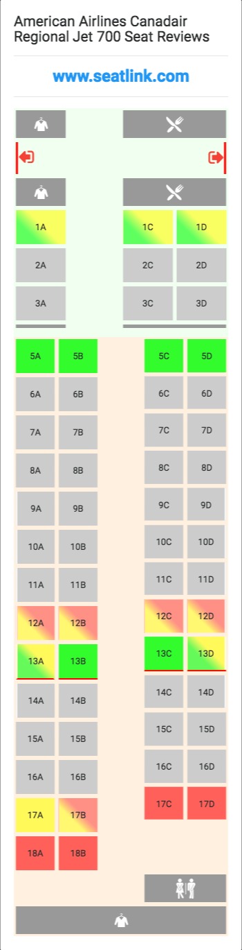 cr7 canadair rj 700 seating chart
